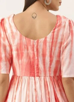 Rust Color Tie Dye Maxi Dress After Six Wear -Deals Chic Lehenga Store Rust Color Tie Dye Maxi Dress DRBS02202354 rrc2 1