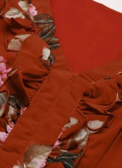 Rust Georgette Digital Printed Gown After Six Wear -Deals Chic Lehenga Store Rust Georgette Digital Printed Gown DRBS02206242 rrc1 1