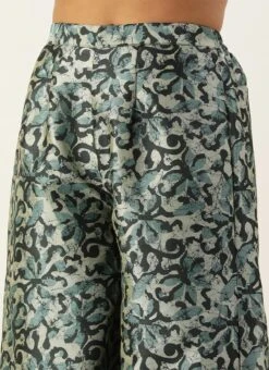 Top From Sage Green Art Silk Digital Printed Co Ords Set After Six Wear -Deals Chic Lehenga Store Sage Green Art Silk Digital Printed Co Ords Set IWBS02210898 rrc3 1