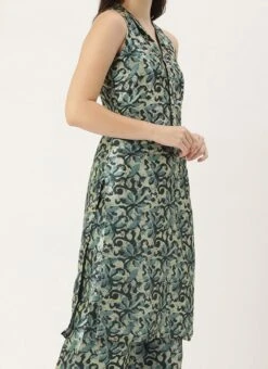 Dupatta From Sage Green Art Silk Digital Printed Top N Pant Suit After Six Wear