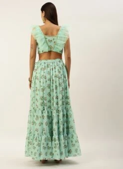 Skirt From Sea Green Digital Printed Co Ords Set After Six Wear 11 Skirt From Sea Green Digital Printed Co Ords Set After Six Wear -Deals Chic Lehenga Store Sea Green Digital Printed Co Ords Set IWBS02212582 b