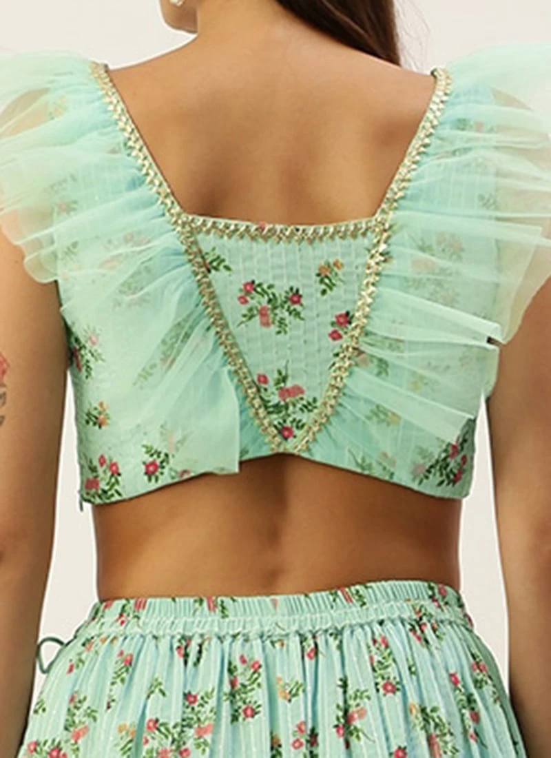 Skirt From Sea Green Digital Printed Co Ords Set After Six Wear 6 Skirt From Sea Green Digital Printed Co Ords Set After Six Wear - Image 6