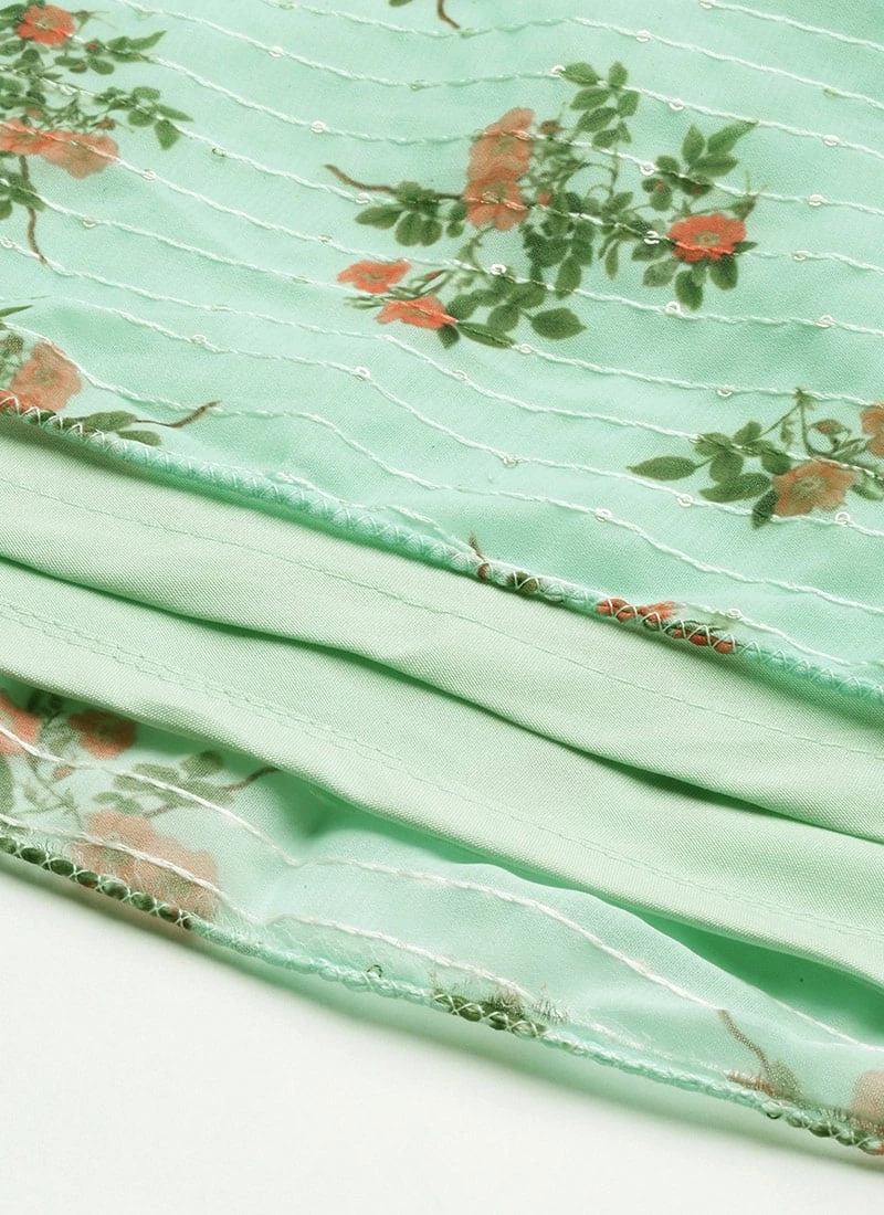 Skirt From Sea Green Digital Printed Co Ords Set After Six Wear 8 Skirt From Sea Green Digital Printed Co Ords Set After Six Wear - Image 8