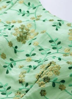 Sea Green Embroidered Asymmetrical Layered Gown Party Wear -Deals Chic Lehenga Store Sea Green Embroidered Asymmetrical Layered Gown IWBS02007259 rrc1