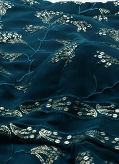 Teal Blue Embroidered Blouse Festive Wear -Deals Chic Lehenga Store Teal Blue Embroidered Blouse BLBS02307557 rrc1