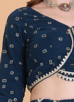 Teal Blue Embroidered Georgette Tiered Lehenga Set Festive Wear -Deals Chic Lehenga Store Teal Blue Embroidered Georgette Tiered Lehenga Set GHBS02304083 rrc3