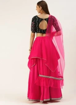 Skirt From Teal Blue N Hot Pink Lehenga Set After Six Wear -Deals Chic Lehenga Store Teal Blue N Hot Pink Lehenga Set GHBS02211155 b