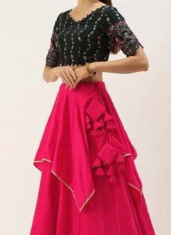 Skirt From Teal Blue N Hot Pink Lehenga Set After Six Wear