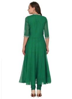 Teal Green Georgette Anarkali Suit Party Wear -Deals Chic Lehenga Store Teal Green Georgette Anarkali Suit SLDRRWRS398 b
