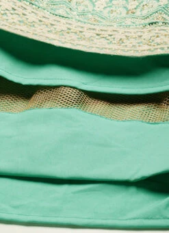 Turquoise N Green Embroidered Kali Lehenga Wedding Wear -Deals Chic Lehenga Store Turquoise N Green Embroidered Kali Lehenga GHBS02104321 rrc4