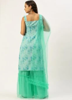 Top From Violet Net N Multicolored Printed Palazzo Suit After Six Wear -Deals Chic Lehenga Store Violet Net N Multicolored Printed Palazzo Suit SLBS02303754 b 1