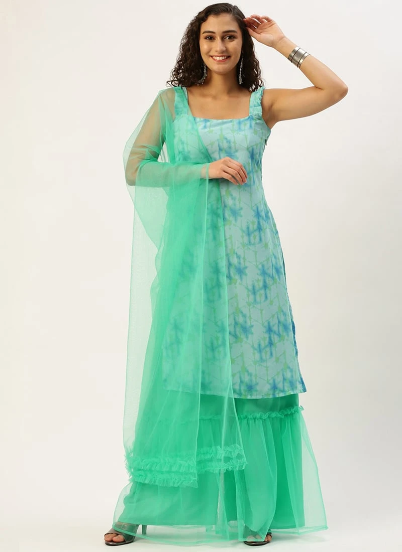 Dupatta From Violet Net N Multicolored Printed Palazzo Suit After Six Wear 3 Dupatta From Violet Net N Multicolored Printed Palazzo Suit After Six Wear - Image 3