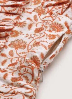 White Art Silk Printed Knife Pleated Style Dress After Six Wear -Deals Chic Lehenga Store White Art Silk Printed Knife Pleated Style Dress DRBS02204842 rrc3