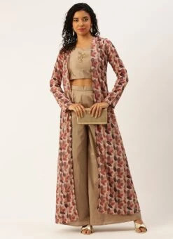 Jacket From White Chinon N Gold Jacket Suit -Deals Chic Lehenga Store White Chinon N Gold Jacket Suit IWBS02301797 u