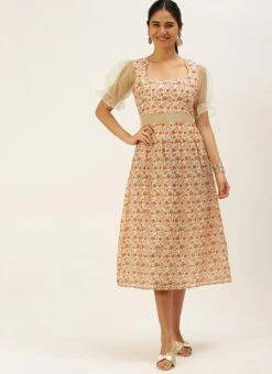 White Digital Printed Art Silk Dress After Six Wear 10 White Digital Printed Art Silk Dress After Six Wear -Deals Chic Lehenga Store White Digital Printed Art Silk Dress DRBS02208475 u