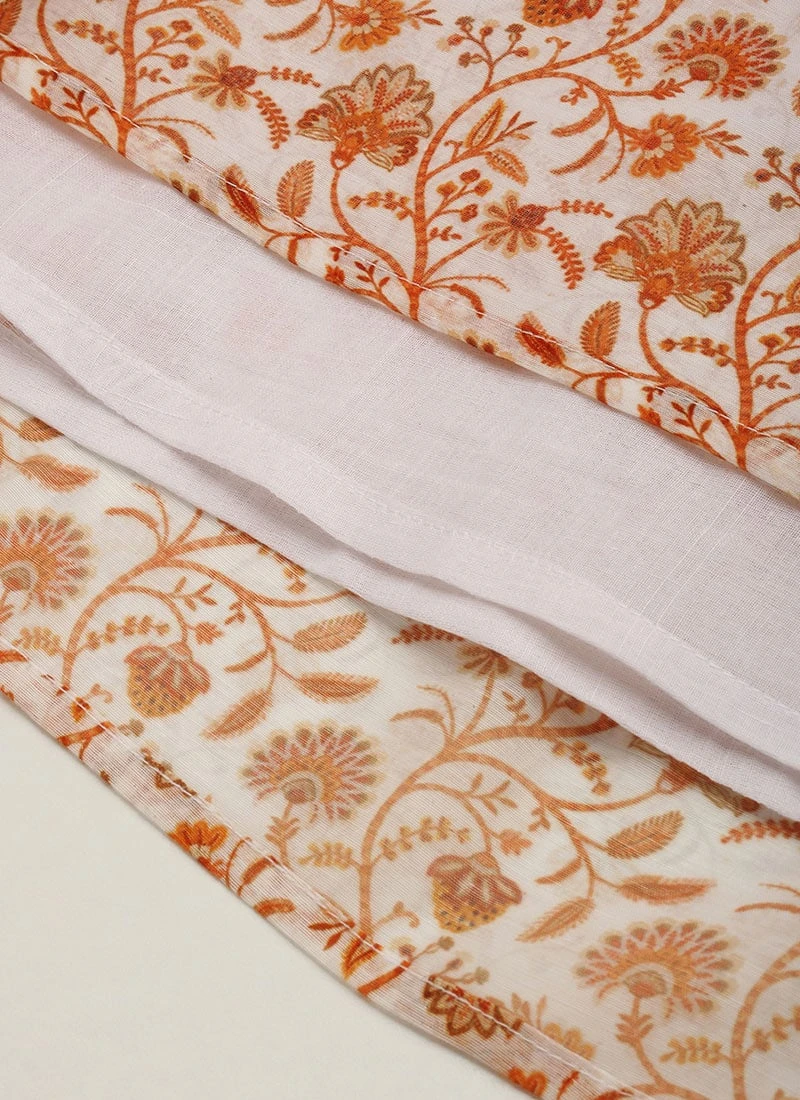 White Digital Printed Art Silk Dress After Six Wear 7 White Digital Printed Art Silk Dress After Six Wear - Image 7