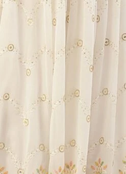 White Embroidered Pleated Style Gown Party Wear -Deals Chic Lehenga Store White Embroidered Pleated Style Gown IWBS02209734 rrc3