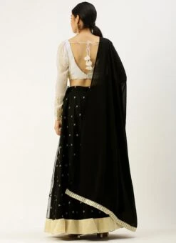 White Foil Print Viscose Black Lehenga Festive Wear Wedding Wear 11 White Foil Print Viscose Black Lehenga Festive Wear Wedding Wear -Deals Chic Lehenga Store White Foil Print Viscose Black Lehenga GHBS02205025 b