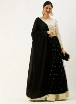 White Foil Print Viscose Black Lehenga Festive Wear Wedding Wear 10 White Foil Print Viscose Black Lehenga Festive Wear Wedding Wear -Deals Chic Lehenga Store White Foil Print Viscose Black Lehenga GHBS02205025 u