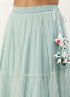 White Georgette Embroidered N Mint Green Lehenga Festive Wear -Deals Chic Lehenga Store White Georgette Embroidered N Mint Green Lehenga GHBS02210990 rrc2