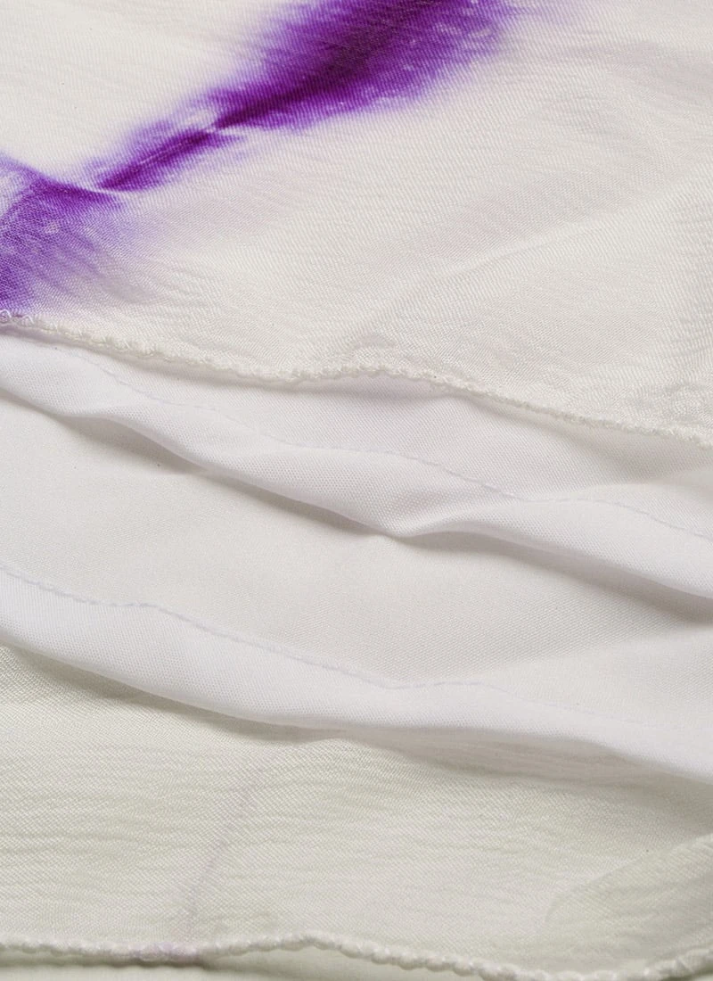 White Georgette Tie N Dye Dress After Six Wear 8 White Georgette Tie N Dye Dress After Six Wear - Image 8