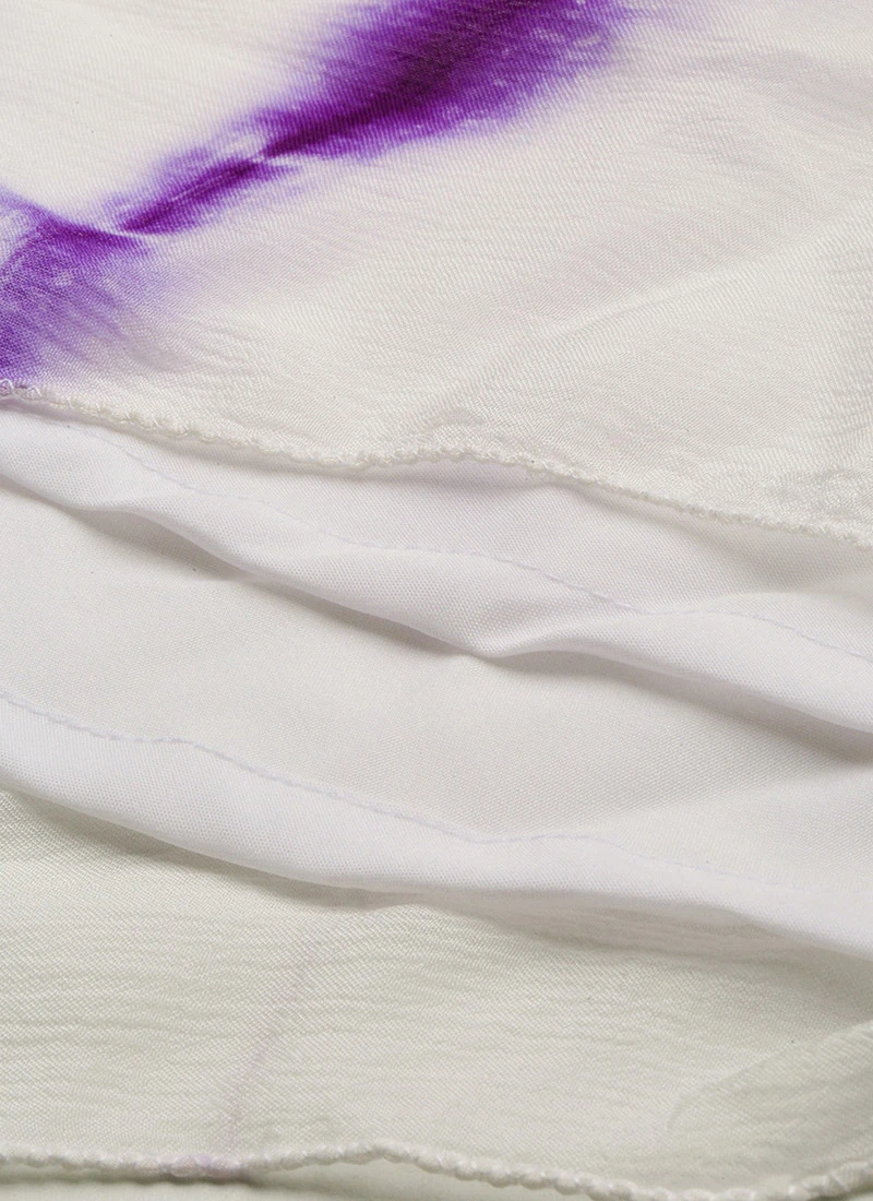 White Georgette Tie N Dye Dress After Six Wear Festive Wear 8 White Georgette Tie N Dye Dress After Six Wear Festive Wear - Image 8