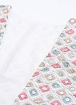 Bottom From White Jacket N Pista Green Embroidered Palazzo Set After Six Wear -Deals Chic Lehenga Store White Jacket N Pista Green Embroidered Palazzo Set IWBS02211157 rrc1