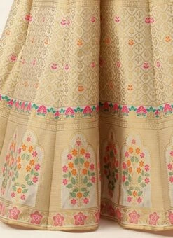 White Jacquard N Hot Pink Georgette Kali Gown Party Wear -Deals Chic Lehenga Store White Jacquard N Hot Pink Georgette Kali Gown IWBS02201193 rrc3