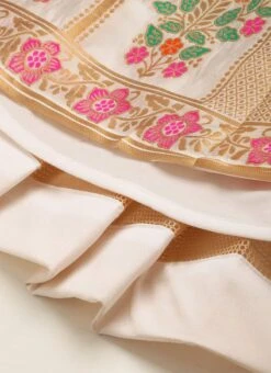 White Jacquard N Hot Pink Georgette Kali Gown Party Wear -Deals Chic Lehenga Store White Jacquard N Hot Pink Georgette Kali Gown IWBS02201193 rrc4