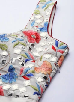 White Layered Anarkali Straight Pant Suit Wedding Wear Festive Wear -Deals Chic Lehenga Store White Layered Anarkali Straight Pant Suit Wedding Wear SLBS02107596 rrc3