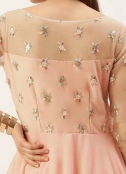 White Net Embroidered N Pink Layered Gown Wedding Wear -Deals Chic Lehenga Store White Net Embroidered N Pink Layered Gown IWBS02211174 rrc2