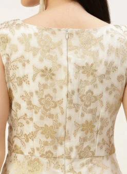 White Nylon Jacquard Festive Wear -Deals Chic Lehenga Store White Nylon Jacquard DRBS02301036 rrc2