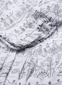 White Rayon Printed Gathered Maxi Dress Festive Wear -Deals Chic Lehenga Store White Rayon Printed Gathered Maxi Dress DRBS02105422 rrc3