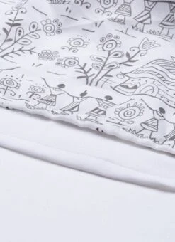 White Rayon Printed Gathered Maxi Dress Festive Wear -Deals Chic Lehenga Store White Rayon Printed Gathered Maxi Dress DRBS02105422 rrc4