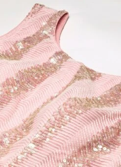 White Sequins N Pink Georgette Flared Gown Party Wear -Deals Chic Lehenga Store White Sequins N Pink Georgette Flared Gown IWBS02301810 rrc1