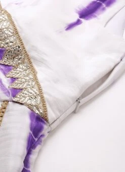 Top From White Tie N Dye Indo Western Co Ords Set After Six Wear -Deals Chic Lehenga Store White Tie N Dye Indo Western Co Ords Set IWBS02210999 rrc4