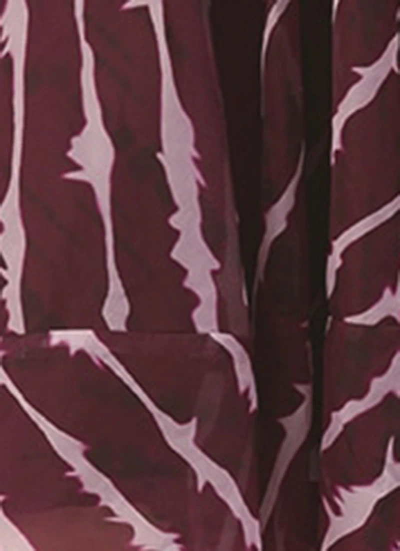 Wine Digital Printed Organza Dress Party Wear 8 Wine Digital Printed Organza Dress Party Wear - Image 8