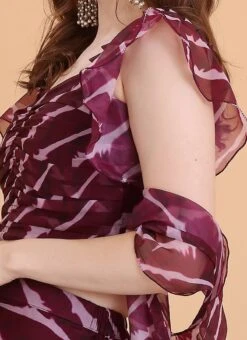 Dupatta From Wine Digital Printed Organza Lehenga Set After Six Wear -Deals Chic Lehenga Store Wine Digital Printed Organza Lehenga Set GHBS02304002 rrc3