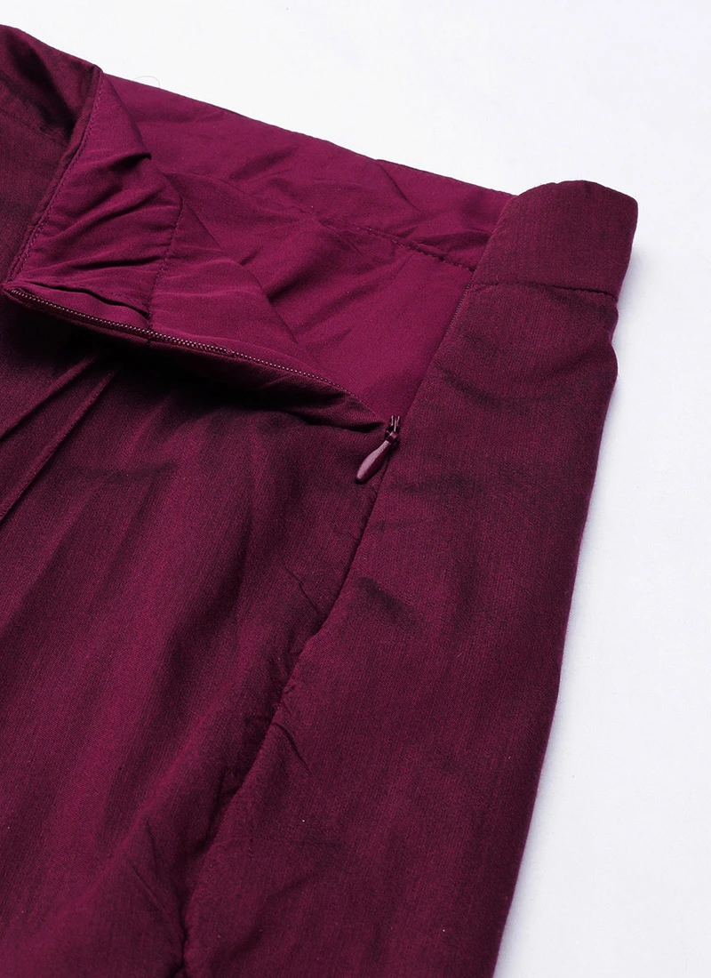 Wine Embroidered Low Neck Lehenga Festive Wear 6 Wine Embroidered Low Neck Lehenga Festive Wear - Image 6