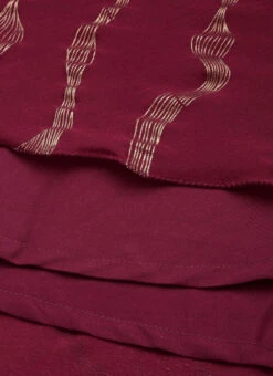 Wine Foil Printed Chinon Maxi Dress Festive Wear -Deals Chic Lehenga Store Wine Foil Printed Chinon Maxi Dress DRBS02211200 rrc3