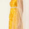Yellow Art Silk Embroidered Jumpsuit Party Wear