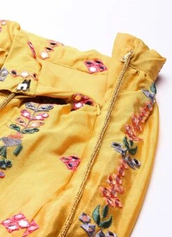 Yellow Chinon Embroidered Lehenga Set Party Wear -Deals Chic Lehenga Store Yellow Chinon Embroidered Lehenga Set GHBS02209753 rrc2