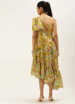 Yellow Digital Printed Dress After Six Wear -Deals Chic Lehenga Store Yellow Digital Printed Dress DRBS02208547 b