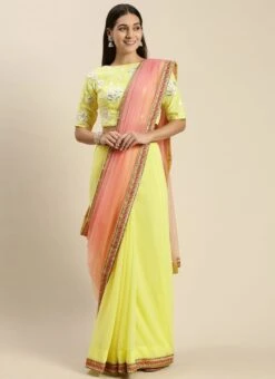 Yellow Embroidered Blouse N Peach Half N Half Saree Party Wear 9 Yellow Embroidered Blouse N Peach Half N Half Saree Party Wear -Deals Chic Lehenga Store Yellow Embroidered Blouse N Peach Half N Half Saree SABS02108684 u