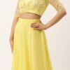 Skirt From Yellow Embroidered Crop Top N Skirt After Six Wear