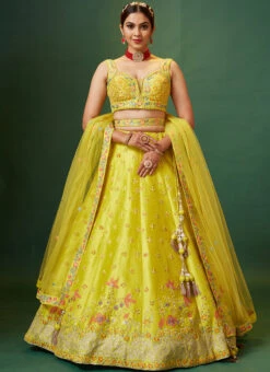 Yellow Embroidered And Hand Work Art Silk Umbrella Lehenga Wedding Wear 6 Yellow Embroidered And Hand Work Art Silk Umbrella Lehenga Wedding Wear -Deals Chic Lehenga Store Yellow Embroidered and Hand work Art Silk Umbrella Lehenga GHMKNS1179579A u