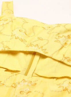 Yellow Foil Printed Jumpsuit Festive Wear -Deals Chic Lehenga Store Yellow Foil Printed Jumpsuit DRBS02208466 rrc1