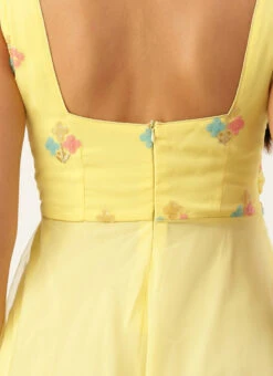 Yellow Georgette Embroidered Dress Party Wear -Deals Chic Lehenga Store Yellow Georgette Embroidered Dress DRBS02301673 rrc2