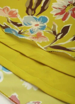 Yellow Georgette Layered Style Dress After Six Wear -Deals Chic Lehenga Store Yellow Georgette Layered Style Dress DRBS02208417 rrc3