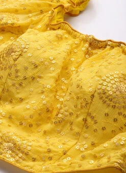 Yellow N Blue Gathered Embroidered Lehenga Festive Wear -Deals Chic Lehenga Store Yellow N Blue Gathered Embroidered Lehenga GHBS02001222 rrc1